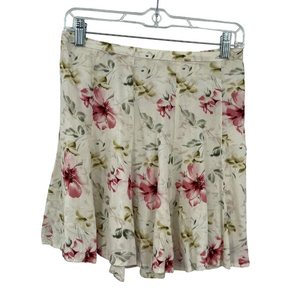 Holiister Floral Pleated Mini Skirt Women's M Flowy Coquette